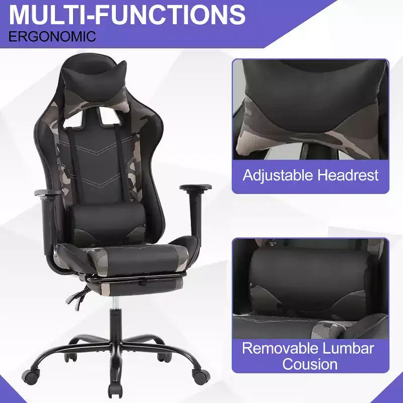 Gaming Chair Computer Gamer Chair with Lumbar Support