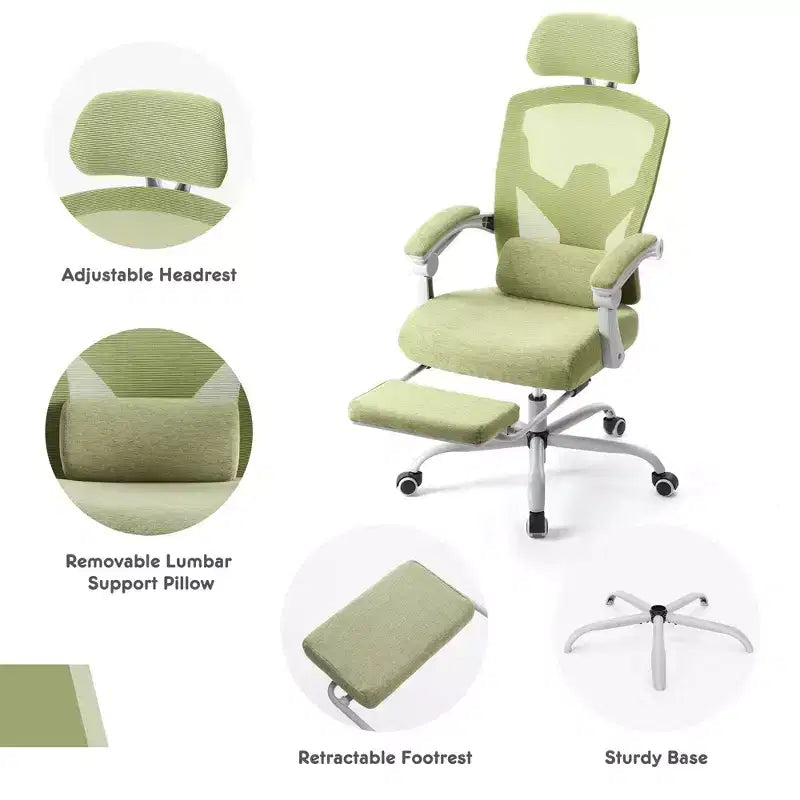 Sedia da gaming ergonomica in rete