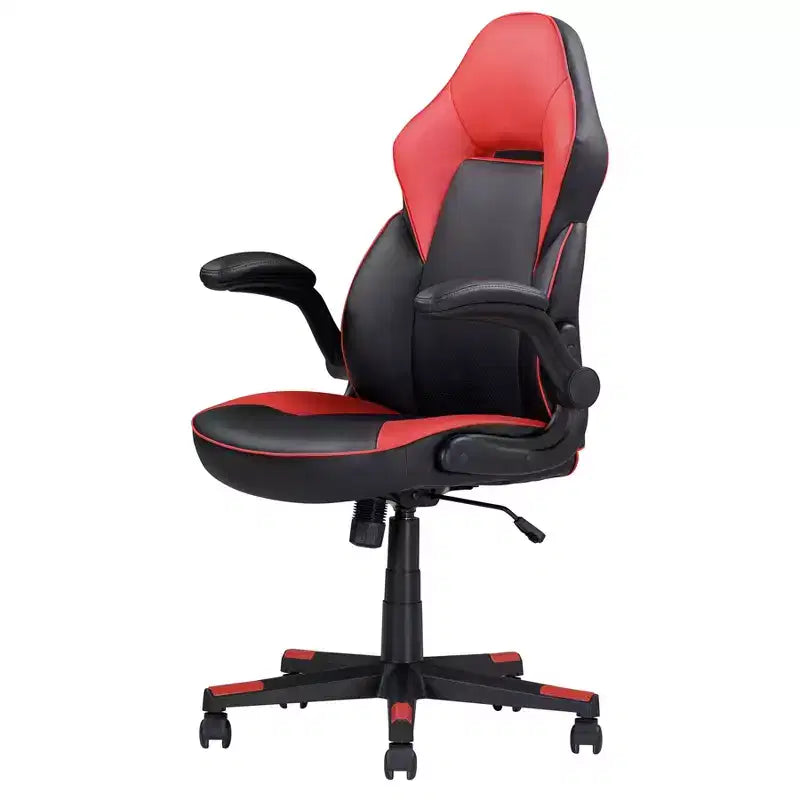 Sedia da gaming ergonomica con braccioli regolabili, sedia da ufficio girevole a 360 gradi con controllo dell'inclinazione, sedia a gambe incrociate per sala gaming e studio, nera