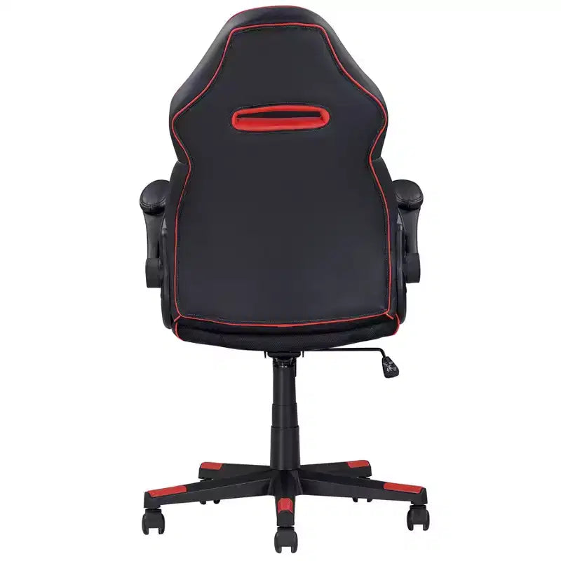 Sedia da gaming ergonomica con braccioli regolabili, sedia da ufficio girevole a 360 gradi con controllo dell'inclinazione, sedia a gambe incrociate per sala gaming e studio, nera