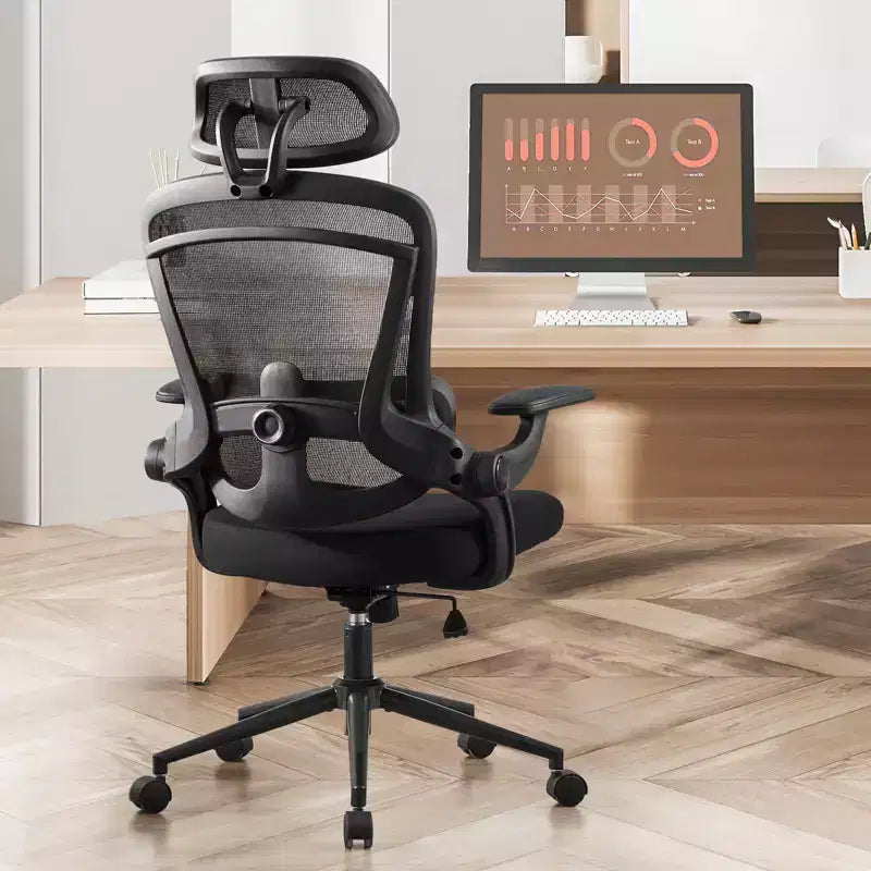 Sedia da ufficio ergonomica con schienale e supporto lombare regolabile, sedia da gaming con poggiatesta in rete, sedia per computer per casa e ufficio