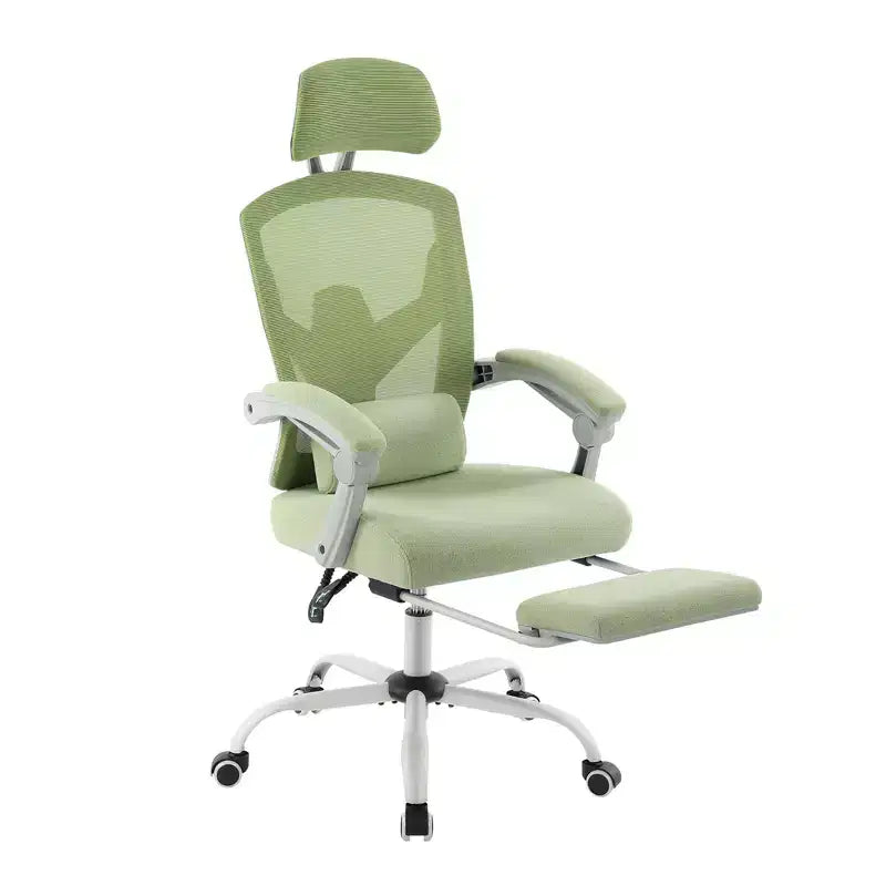 Sedia da ufficio ergonomica con poggiapiedi retrattile, sedia da gaming