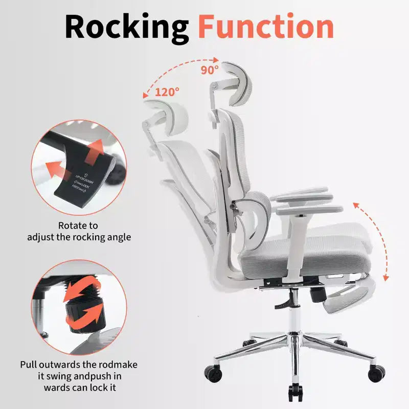 Sedia da ufficio ergonomica in rete