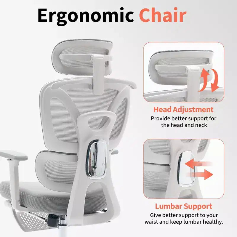 Sedia da ufficio ergonomica in rete