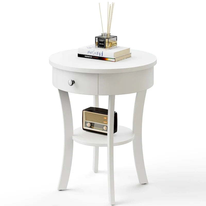 Side Table Round Nightstand