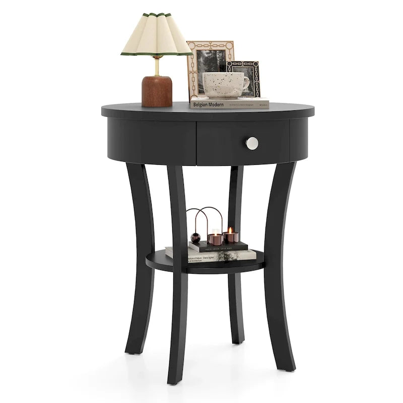 Side Table Round Nightstand