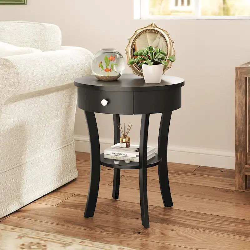 Side Table Round Nightstand