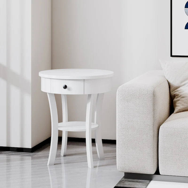Side Table Round Nightstand