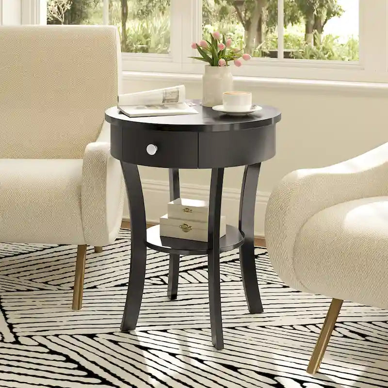 Side Table Round Nightstand