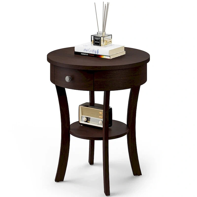 Side Table Round Nightstand