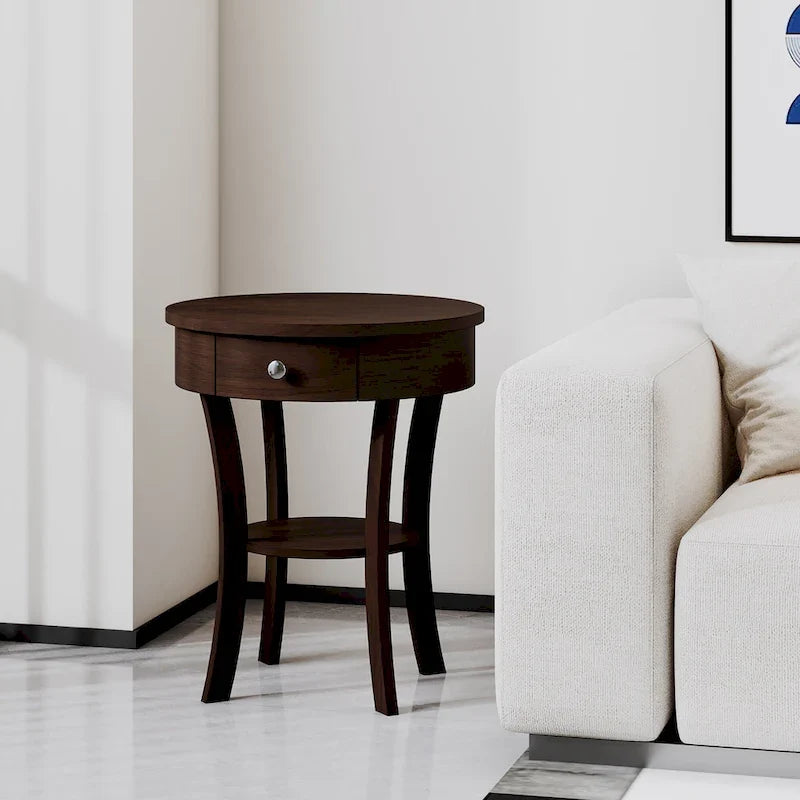 Side Table Round Nightstand
