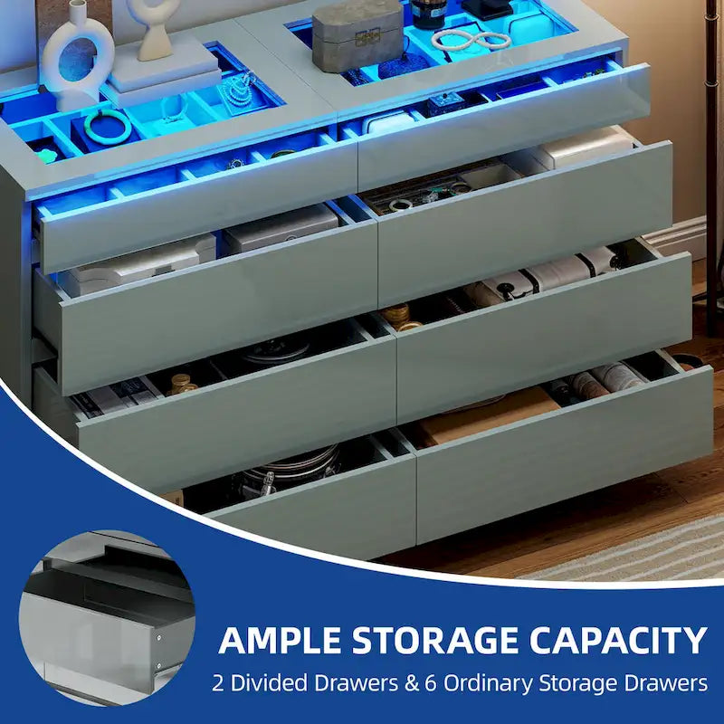 High Gloss Horizontal Storage Dresser