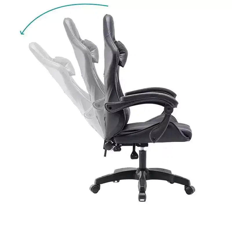 Sedia da gaming ergonomica regolabile in altezza, con poggiatesta e supporto lombare, girevole, portata massima 250lbs, per lavorare, studiare e giocare
