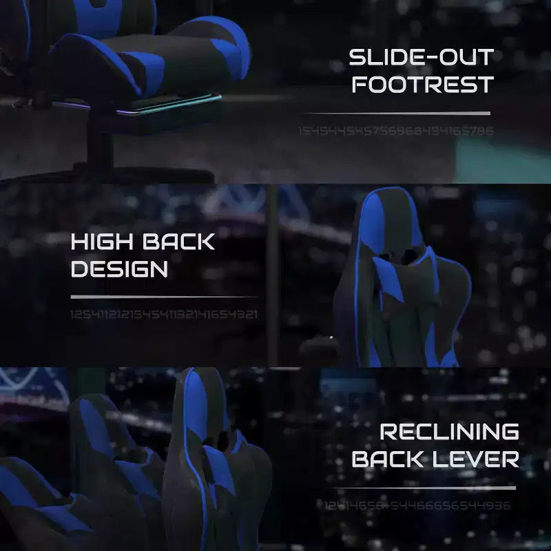 Faux Leather Reclining Gaming Chair