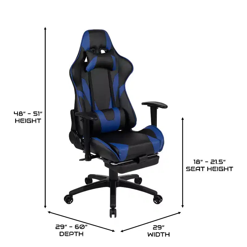 Faux Leather Reclining Gaming Chair