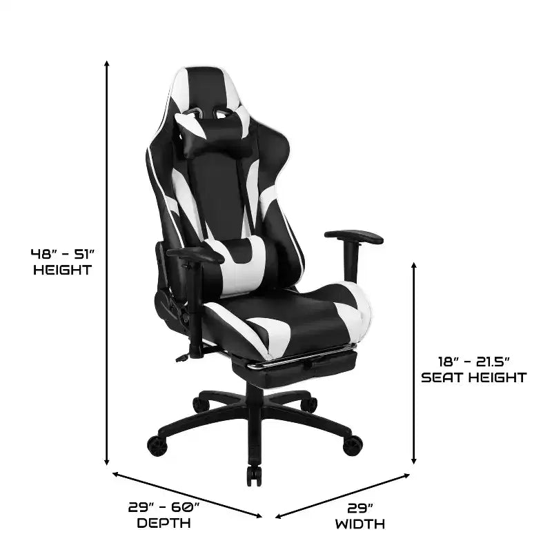 Faux Leather Reclining Gaming Chair
