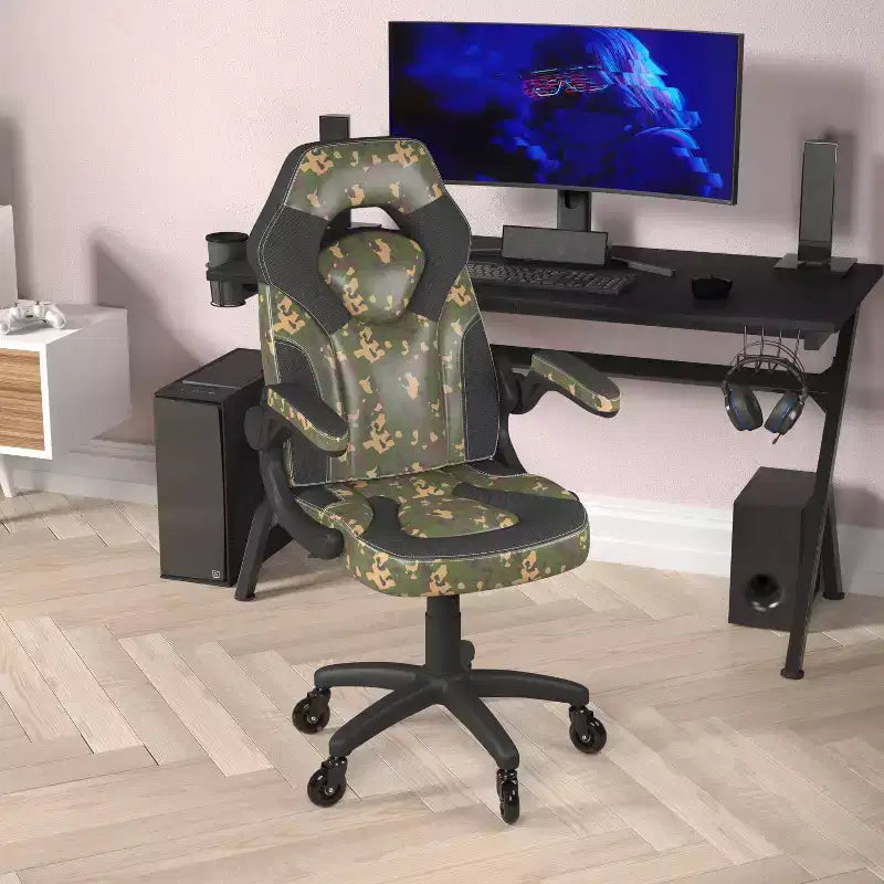 Sedia da gaming regolabile da ufficio e computer