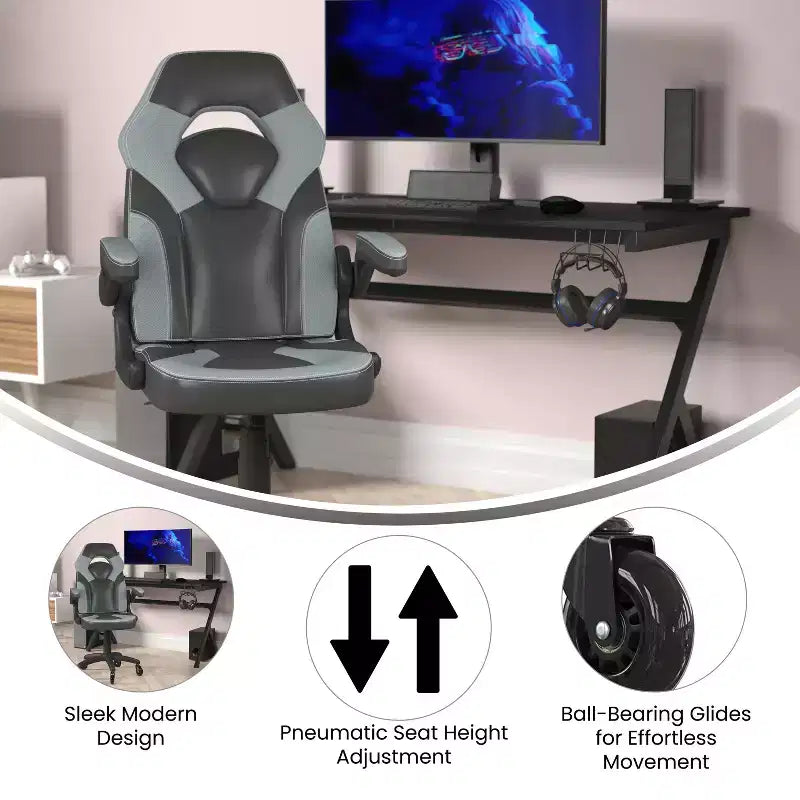 Sedia da gaming regolabile da ufficio e computer