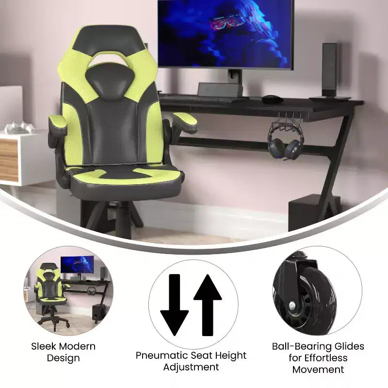 Sedia da gaming regolabile da ufficio e computer