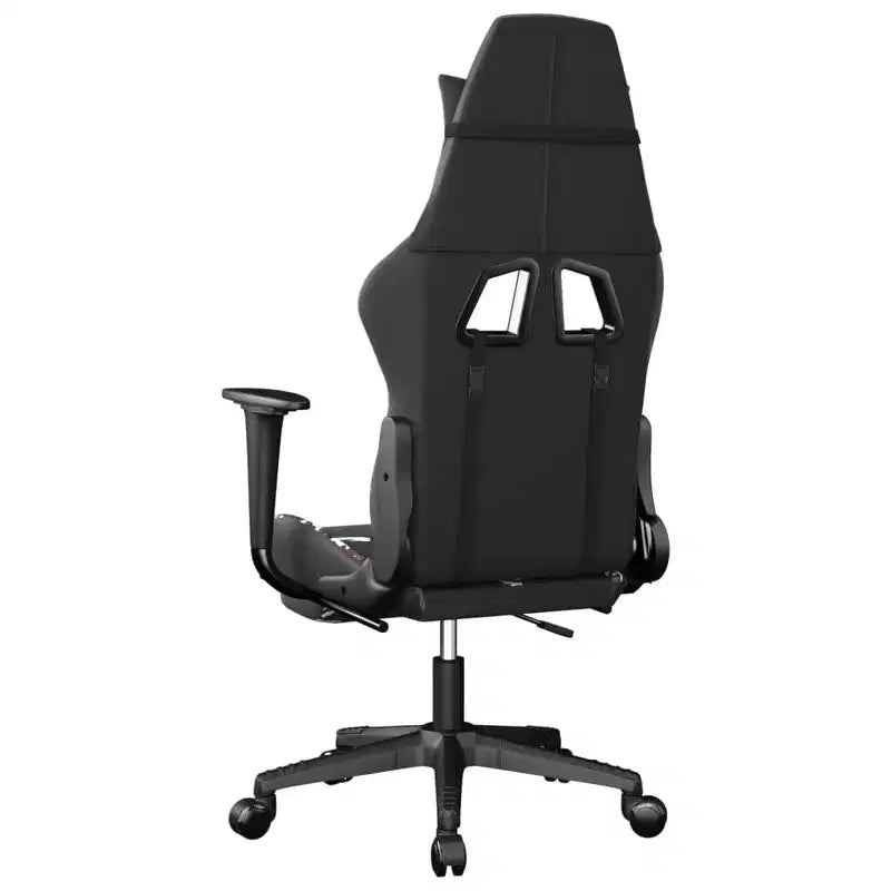 Gaming Chair with Footrest, Black and Camouflage, Faux Leather