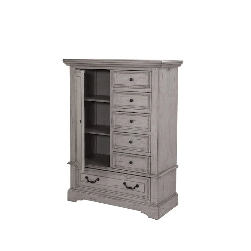 Antique Finish Gentleman's Drawer Chest