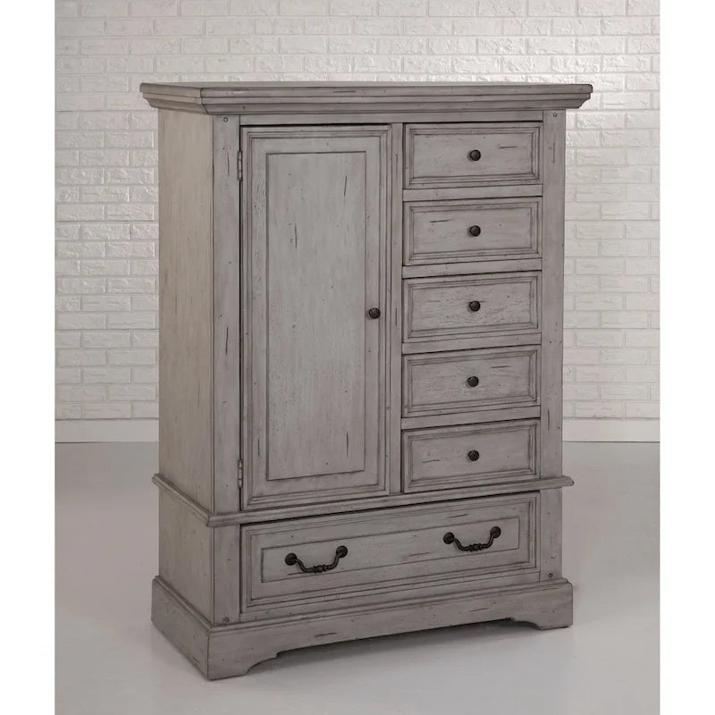 Antique Finish Gentleman's Drawer Chest