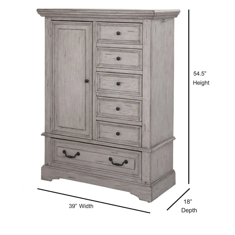 Antique Finish Gentleman's Drawer Chest