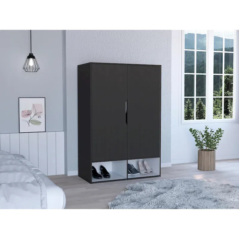 Furniture Double Armoire with Hanging Rod
