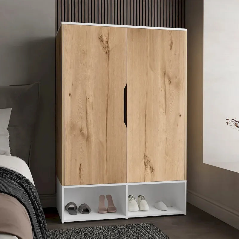 Furniture Double Armoire with Hanging Rod