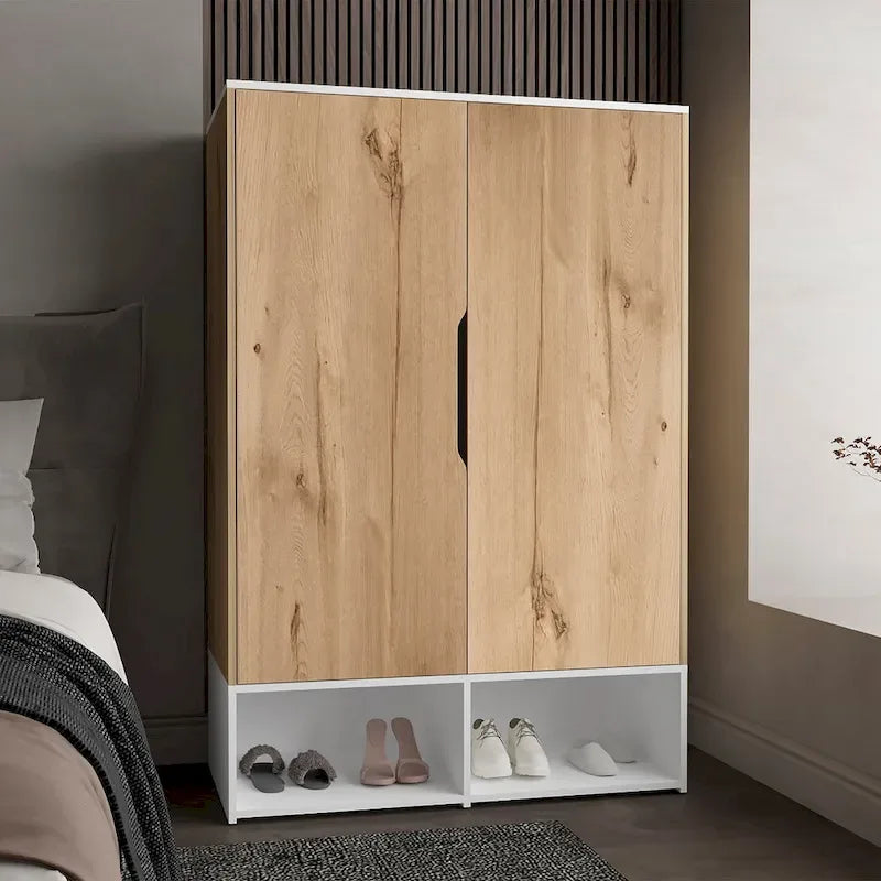Furniture Double Armoire with Hanging Rod