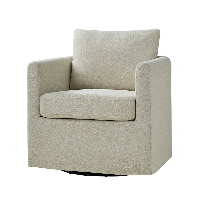 Modern 360-Degree Swivel Chair with Removable Slipcover