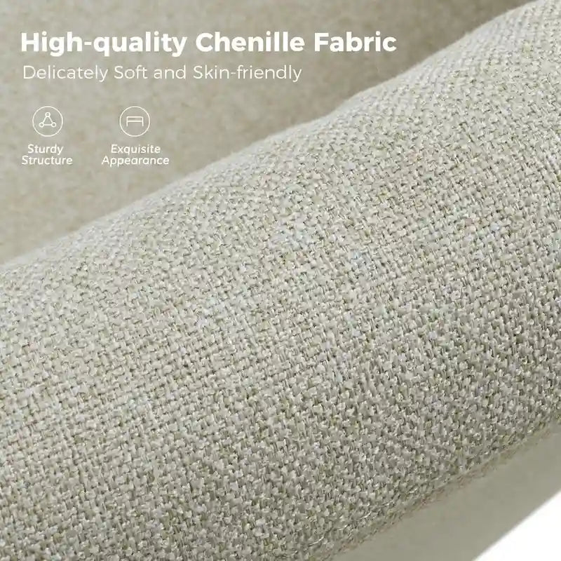 Modern 360-Degree Swivel Chair with Removable Slipcover