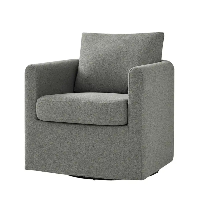 Modern 360-Degree Swivel Chair with Removable Slipcover