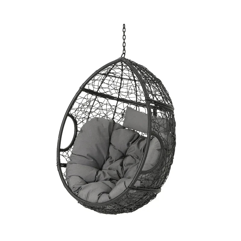 Waterproof Outdoor Wicker Hanging Basket Chair