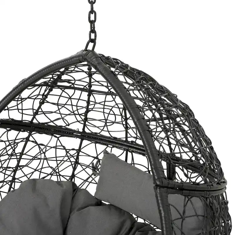 Waterproof Outdoor Wicker Hanging Basket Chair