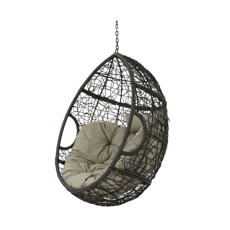 Waterproof Outdoor Wicker Hanging Basket Chair